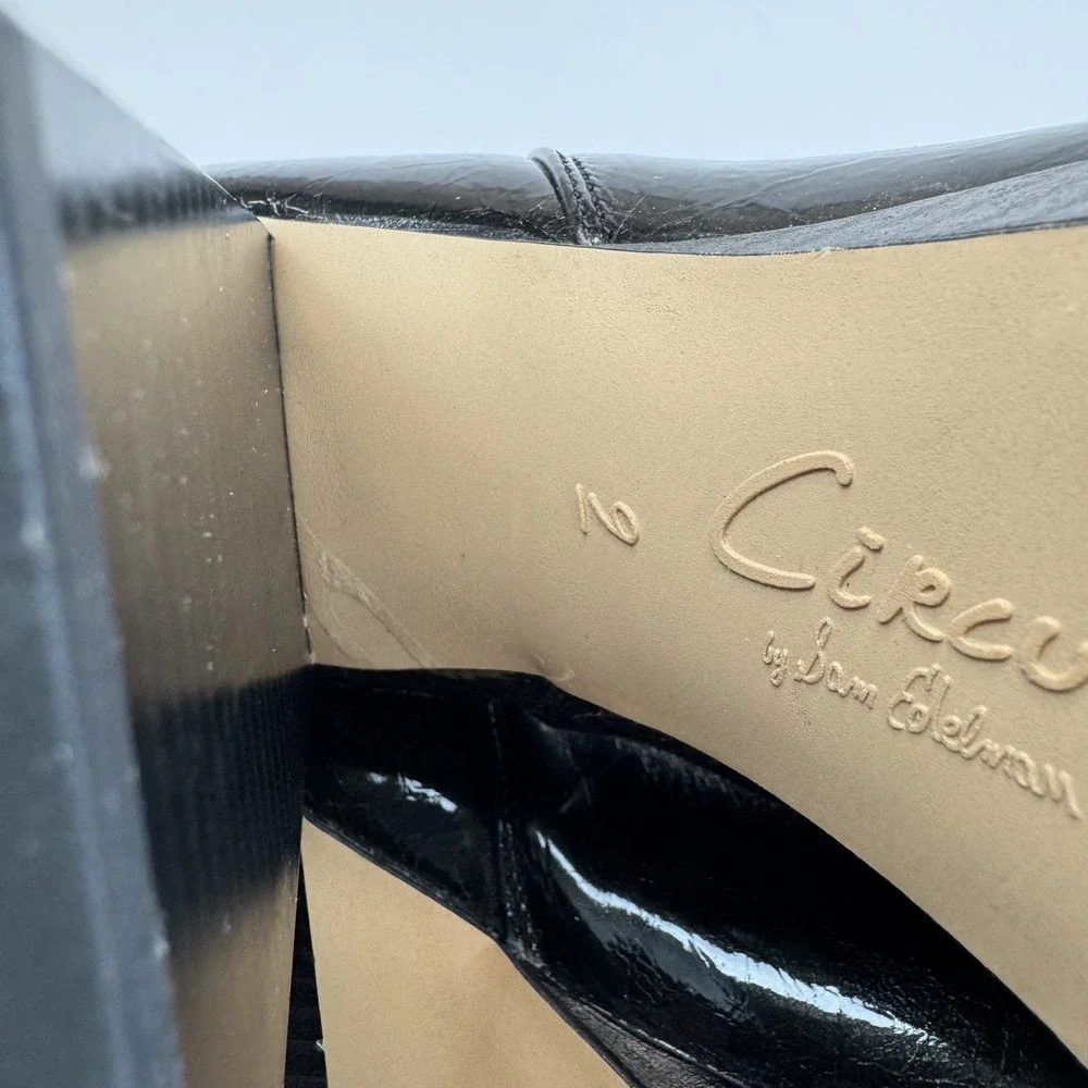 Womens Circus NY By Sam Edelman Stace Black Platform Heeled Chelsea Boots Size 9